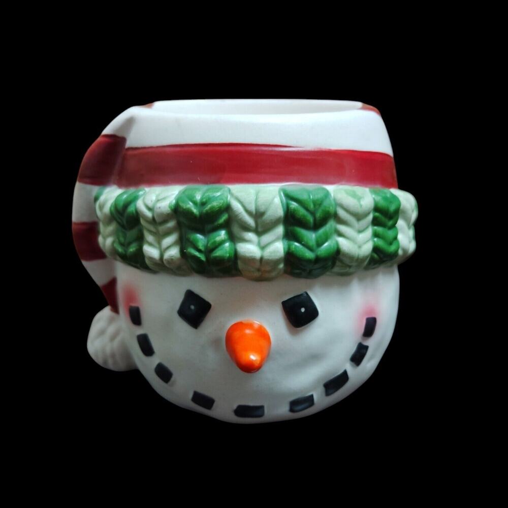 Yankee Candle Snowman Face~Head Tea-Light Holder